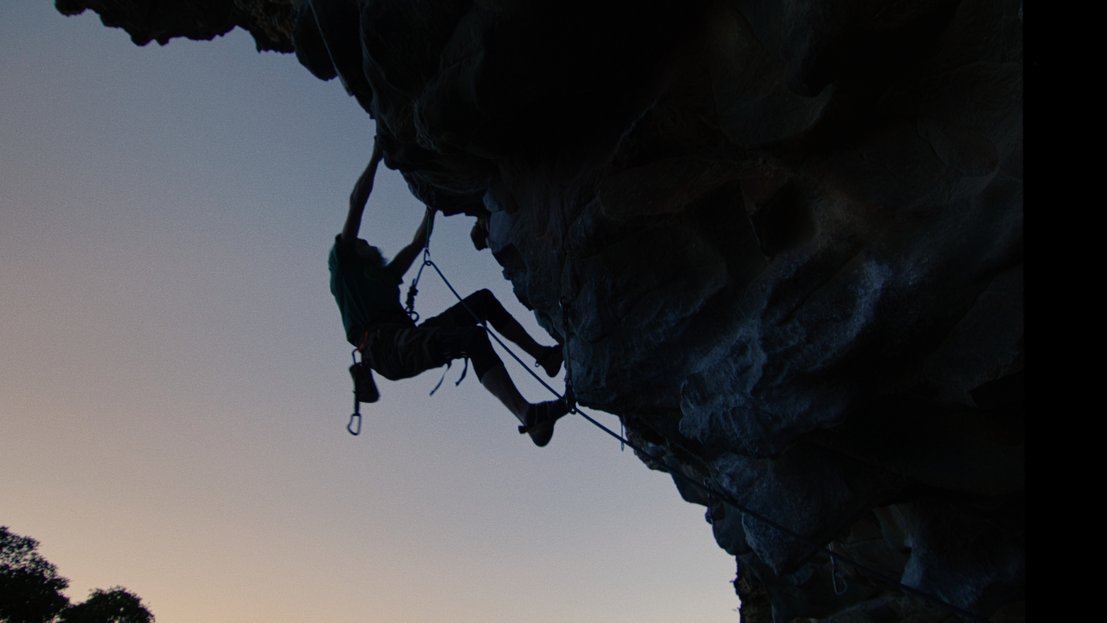 Escalada libre en la montaña